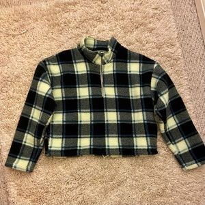 Plaid Fleece Cropped